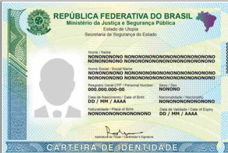 Nova Carteira de Identidade Nacional começa a ser emitida em todos os estados a partir de hoje (06/11)