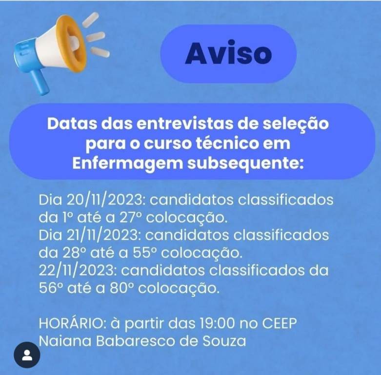 CEEP Laranjeiras prorroga prazo de inscrições para Cursos Técnicos