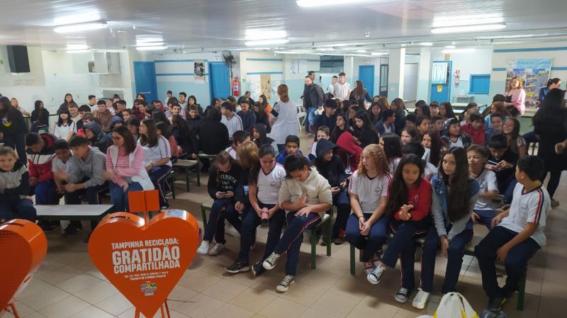 LS: Colégio Estadual Professor Gildo Aluísio Schuck encerra Projeto Tampinha Reciclada, Gratidão Compartilhada