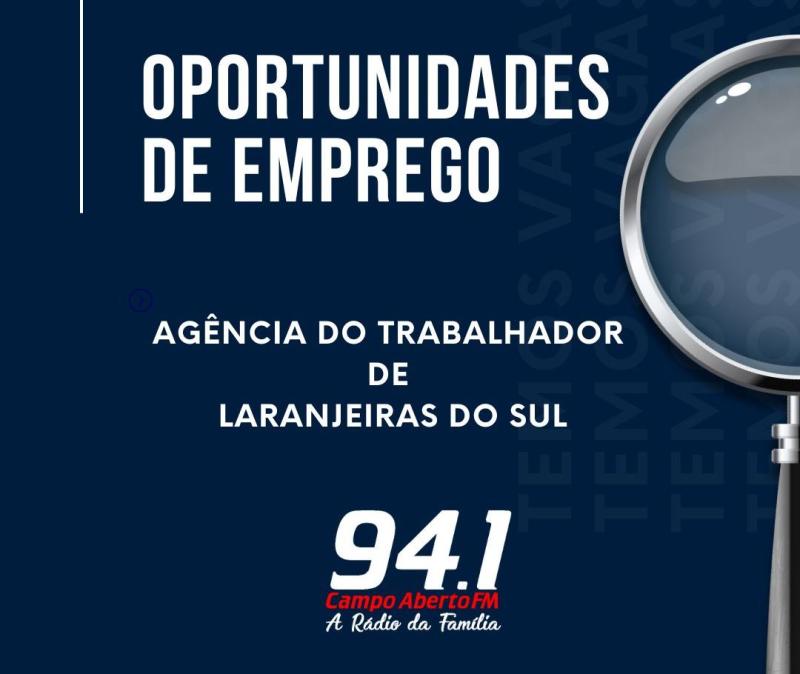 LS: Vagas disponíveis na Agência do Trabalhador para contratação imediata