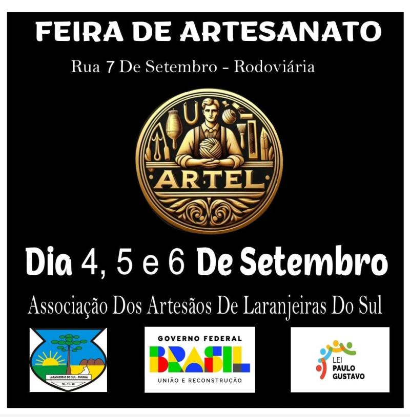 LS: Artel promove feira de artesanato de 4 a 6 de setembro