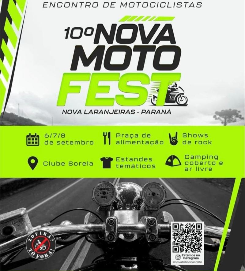 Grupo Nova Tribo do Asfalto realiza o 10º Moto Fest em Nova Laranjeiras 