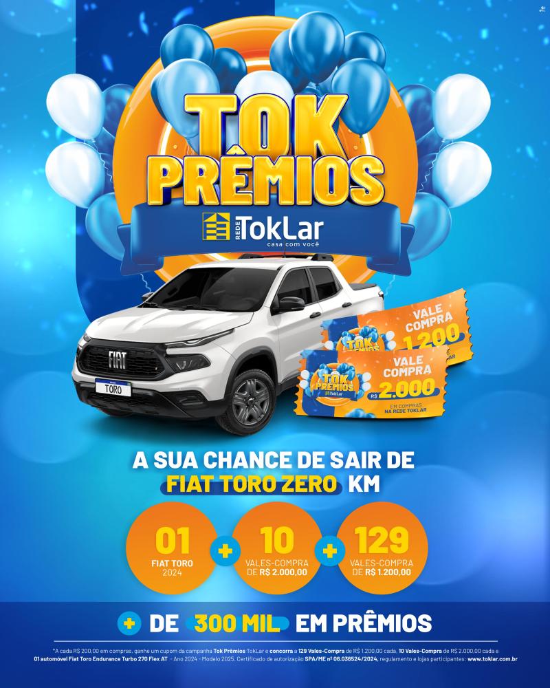 Começou a Promoção Tok Prêmios na Movelar Laranjeiras do Sul 