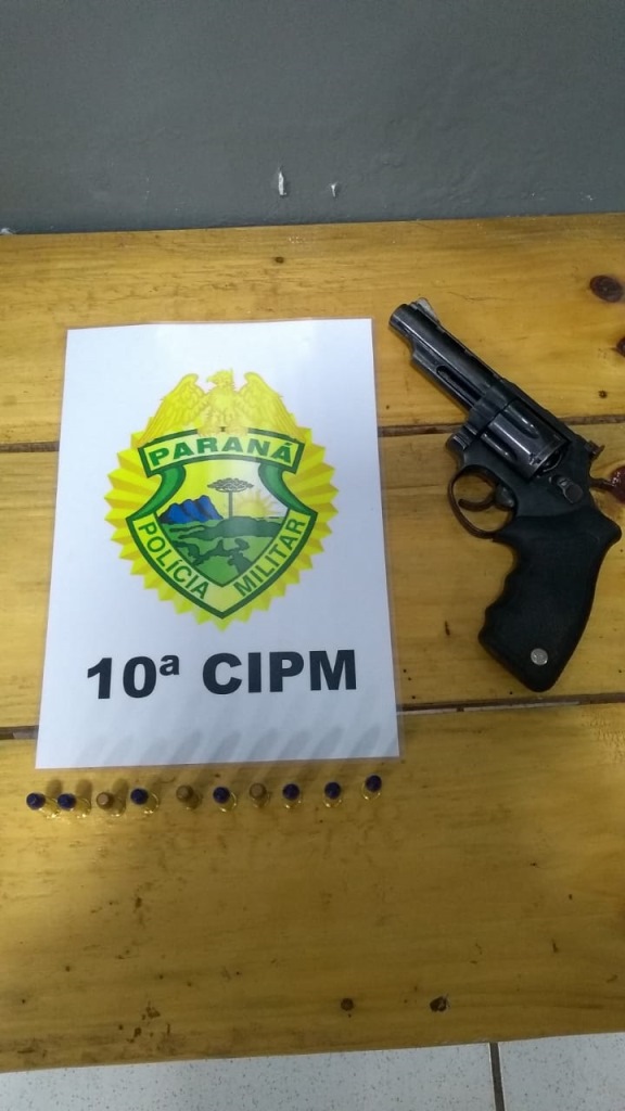 Goioxim: Policia Militar prende indivíduo com revolver 38 com numeração raspada