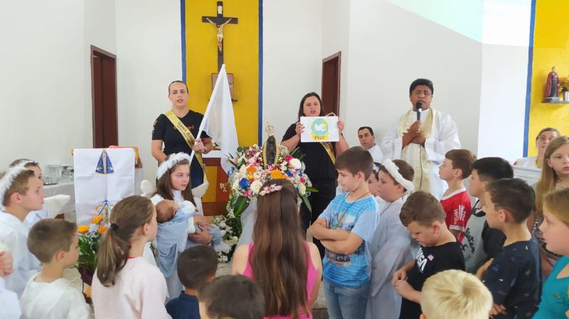 Inicia com Alvorada e procissão a 29º edição da Festa de Aparecida em Rio Novo, Porto Barreiro