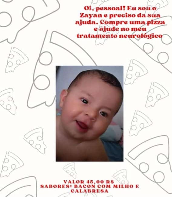 Pizza Solidária em apoio ao tratamento neurológico de Zaian Bittencourt