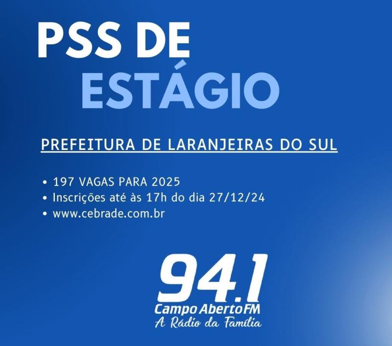 LS: Prefeitura abre inscrições de PSS para estagiários