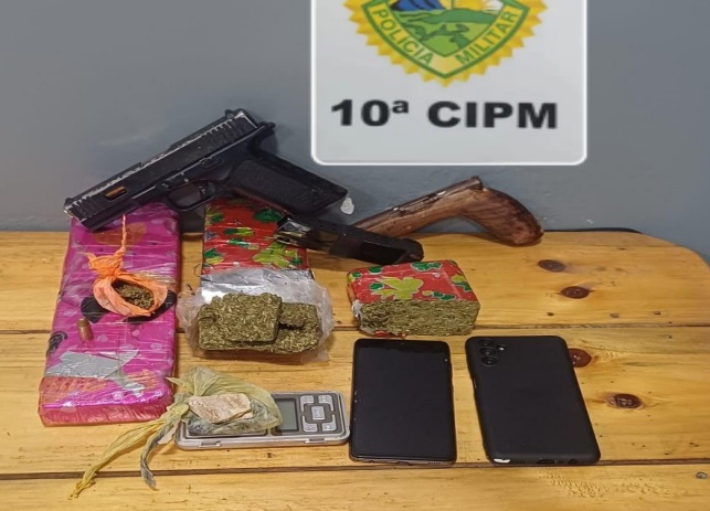 LS: PM vai atender ocorrência de ameaça, mas acaba apreendendo maconha e crack