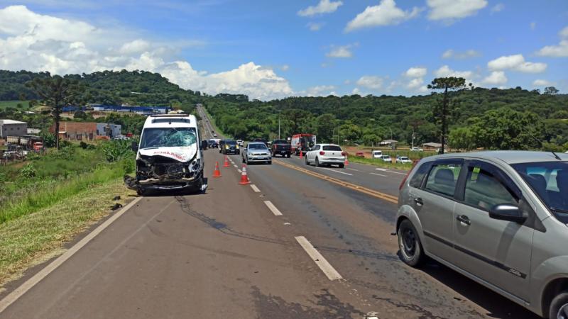 LS: Acidente no trevo da BR 158 deixa motociclista ferido em estado grave