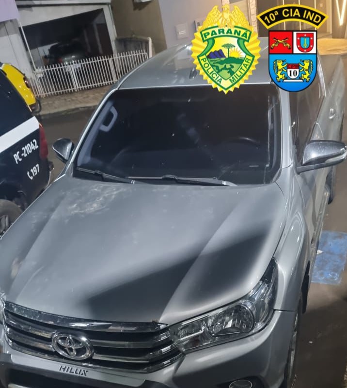 LS: Caminhonete roubada em Bituruna é recuperada pelas PM em Laranjeiras