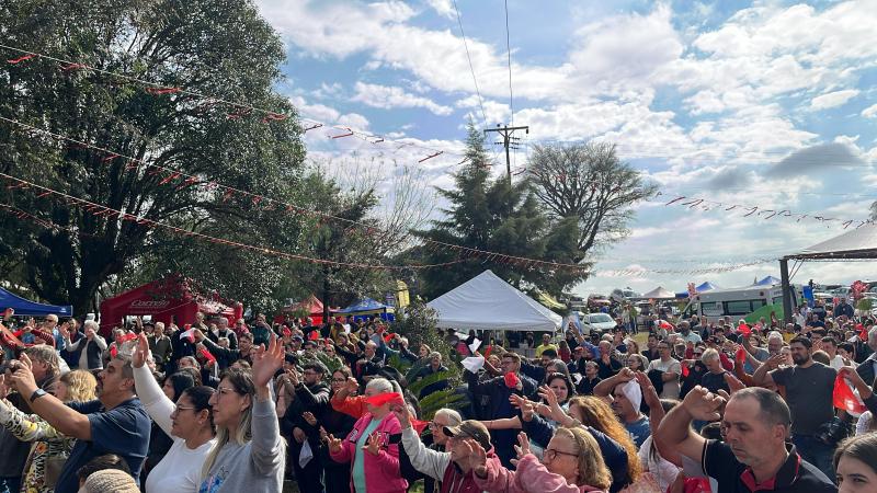 Fiéis participam da Missa das 10h na 63ª Festa do Bom Jesus em Campo Mendes