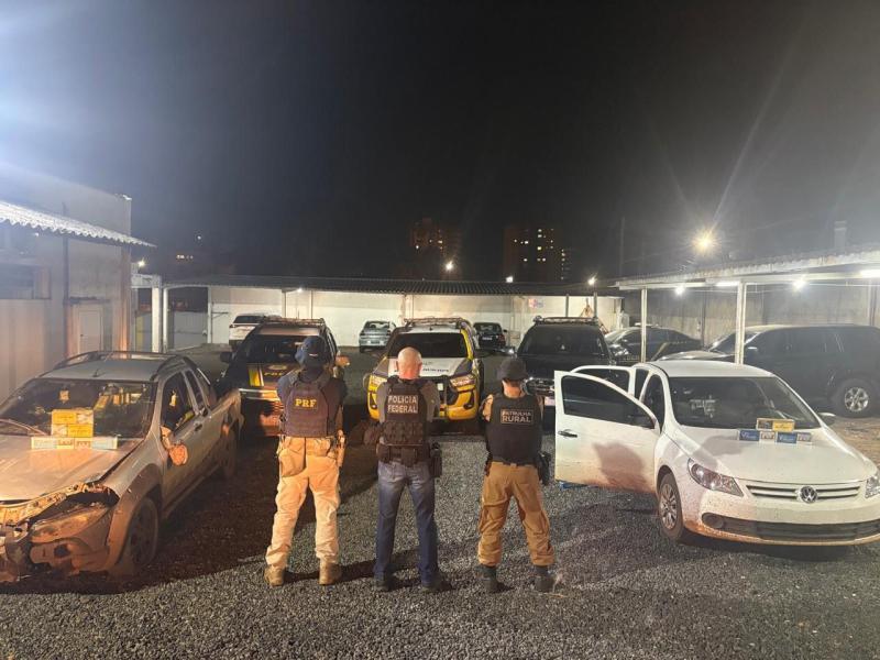 Guarapuava: PRF, PF e PM apreendem 30 mil maços de cigarro de origem estrangeira