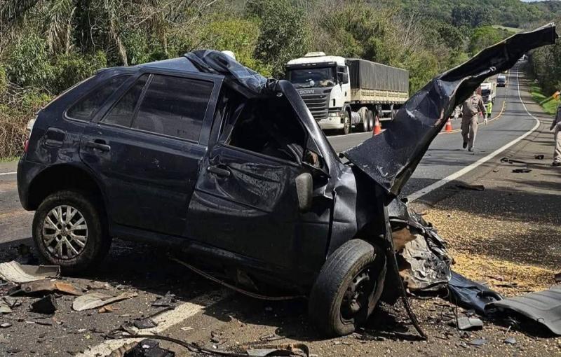 LS: Condutor perde a vida após colisão envolvendo veículo Gol e carreta 