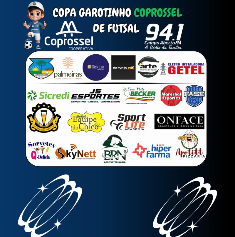 Confira os duelos finais da Copa Garotinho Coprossel de Futsal Base 