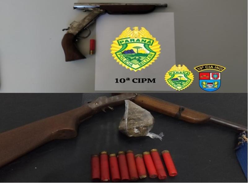 RBI: PM apreende maconha, arma de fogo e munições na região do assentamento