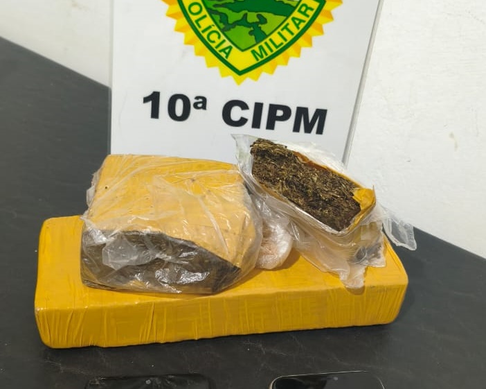 LS: Motociclista foge da PM e dispensa mochila com 1kg maconha
