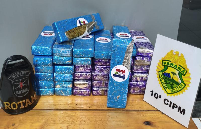 LS: Em fiscalização na rodoviária municipal, PM apreende 24kg de maconha