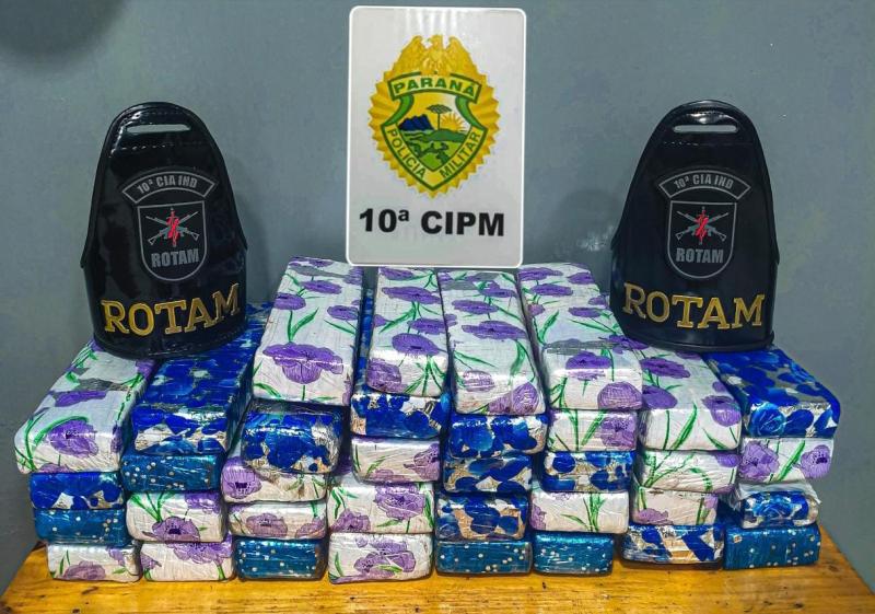 LS: PM apreende 23kg de maconha que seriam levados para Fortaleza