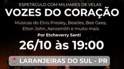 "Light Symphony - Vozes do Coração" em Laranjeiras do Sul