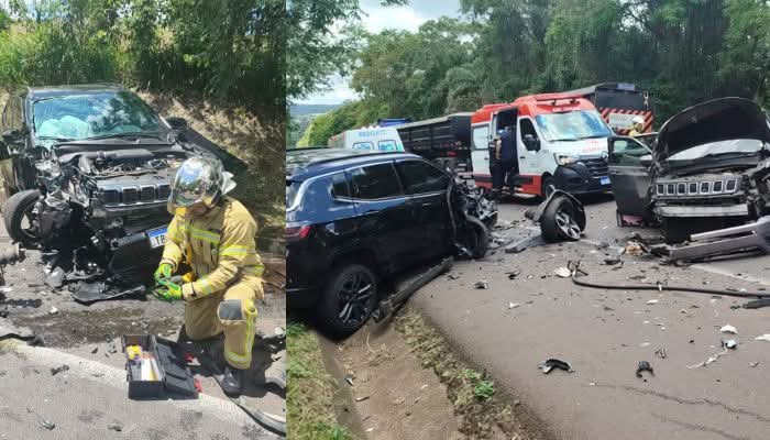 N. Laranjeiras: Acidente na BR 277 deixa cinco pessoas feridas 