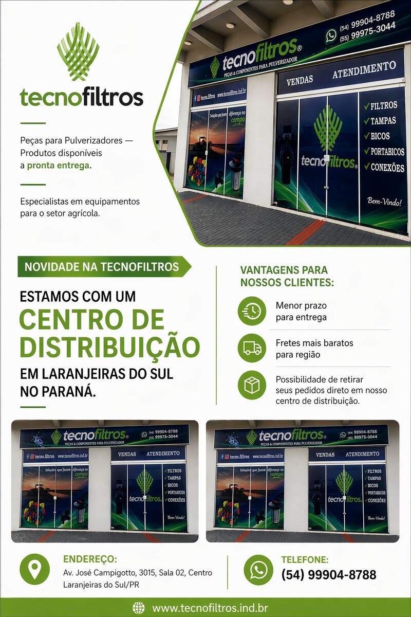 De portas abertas em Laranjeiras do Sul a Tecnofiltros 