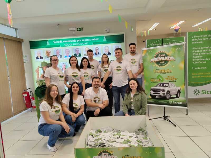 Sicredi realizou o sorteio da promoção Sorte Premiada nas Agências de Laranejeiras do Sul