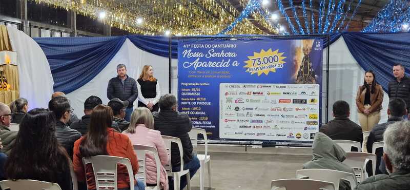 Lançada a programação da 41ª edição da Festa de Nossa Senhora Aparecida de Laranjeiraas do Sul
