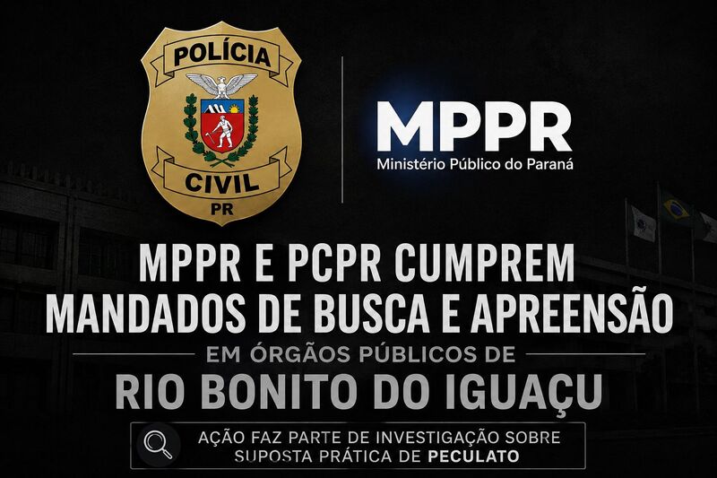 MP e PC cumprem mandados de busca em órgãos públicos de Rio Bonito do Iguaçu