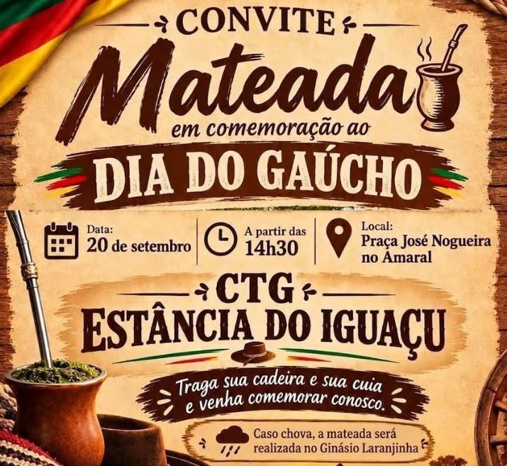 LS: CTG Estância do Iguaçu promove mateada em comemoração ao Dia do Gaúcho