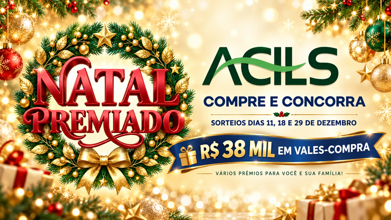 ACILS lança campanha Natal Premiado com R$ 38 mil em vales-compra em Laranjeiras do Sul
